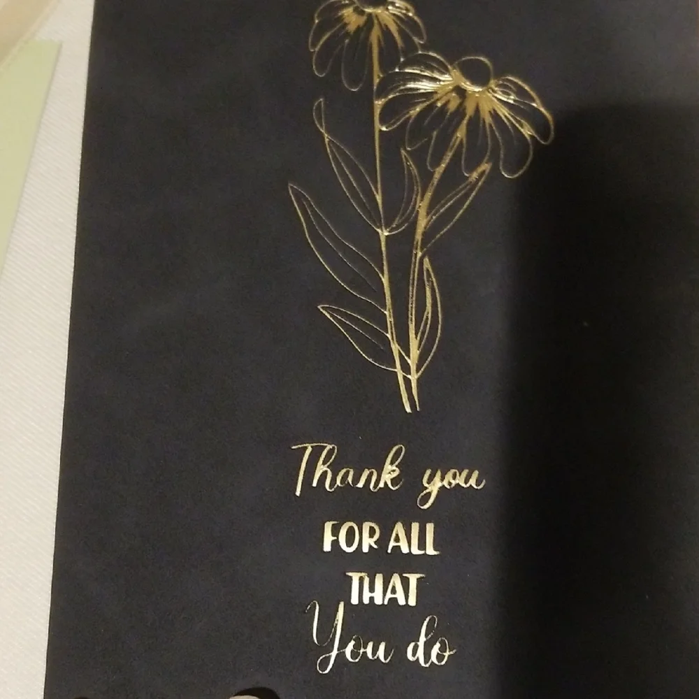 'Thank You For All That You Do' Black And Gold Mini Journal
